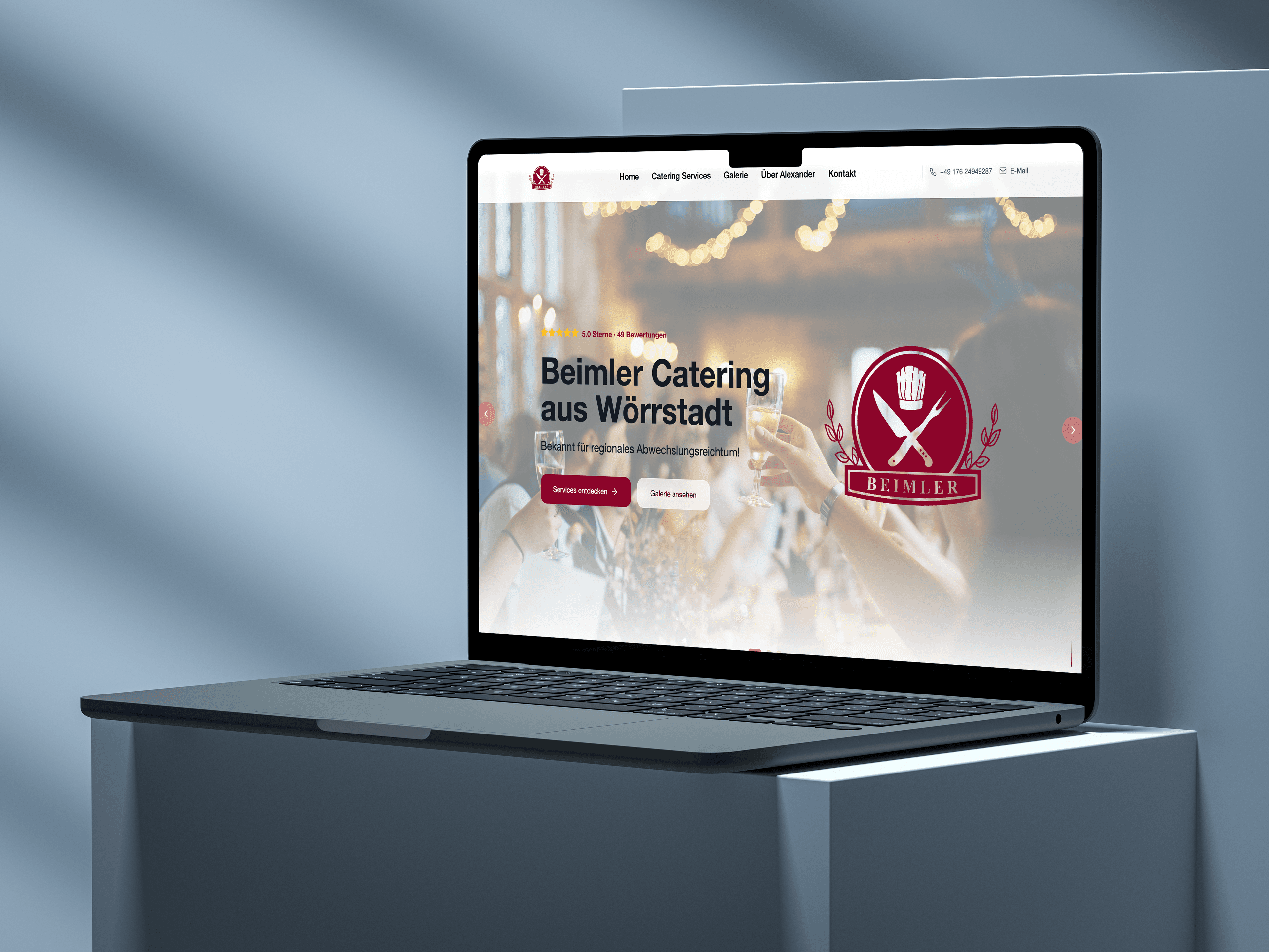 Website von Beimler Catering