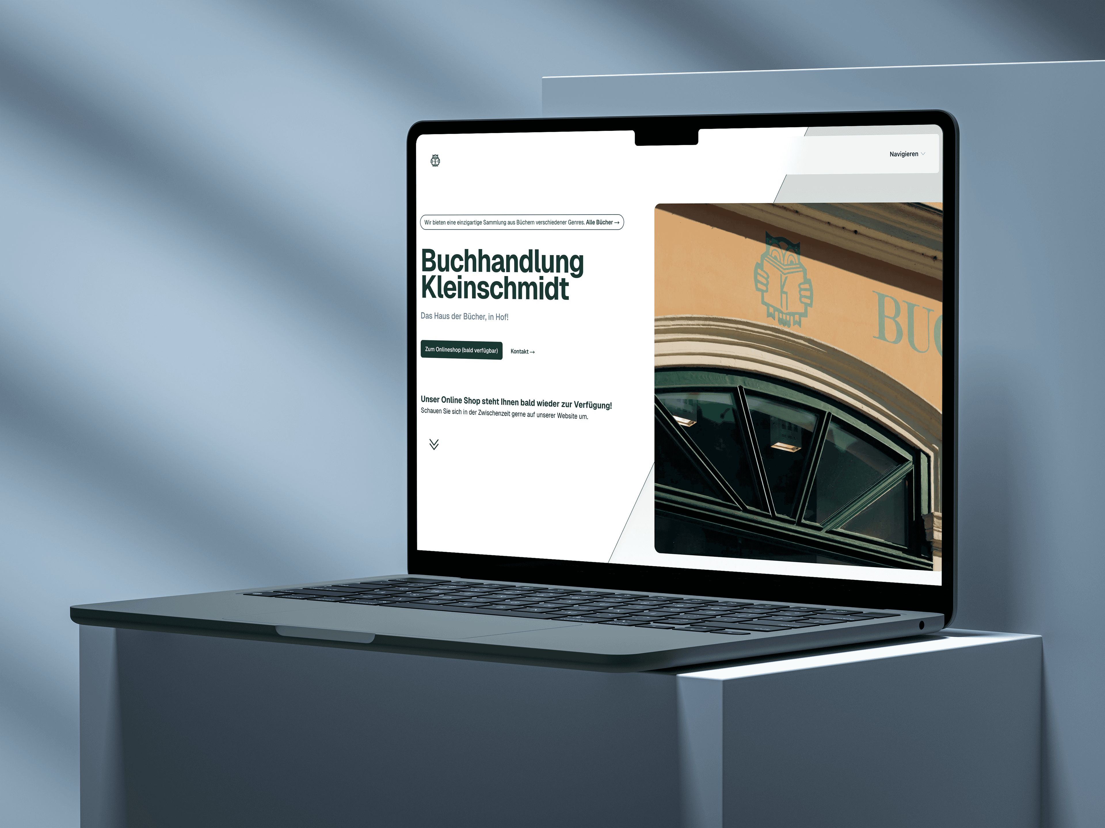 Website von Buchhandlung Kleinschmidt