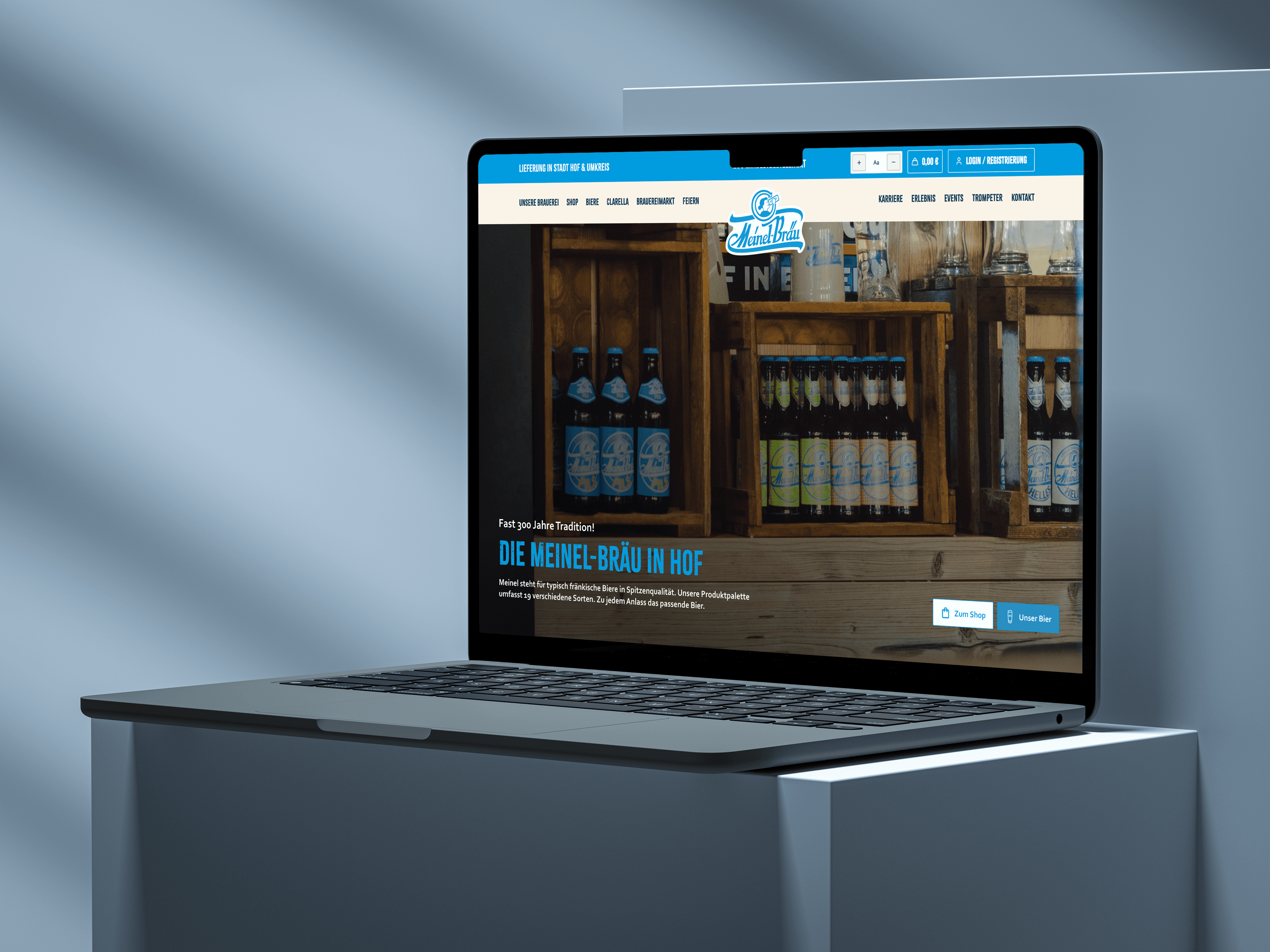 Website von Meinel Bräu
