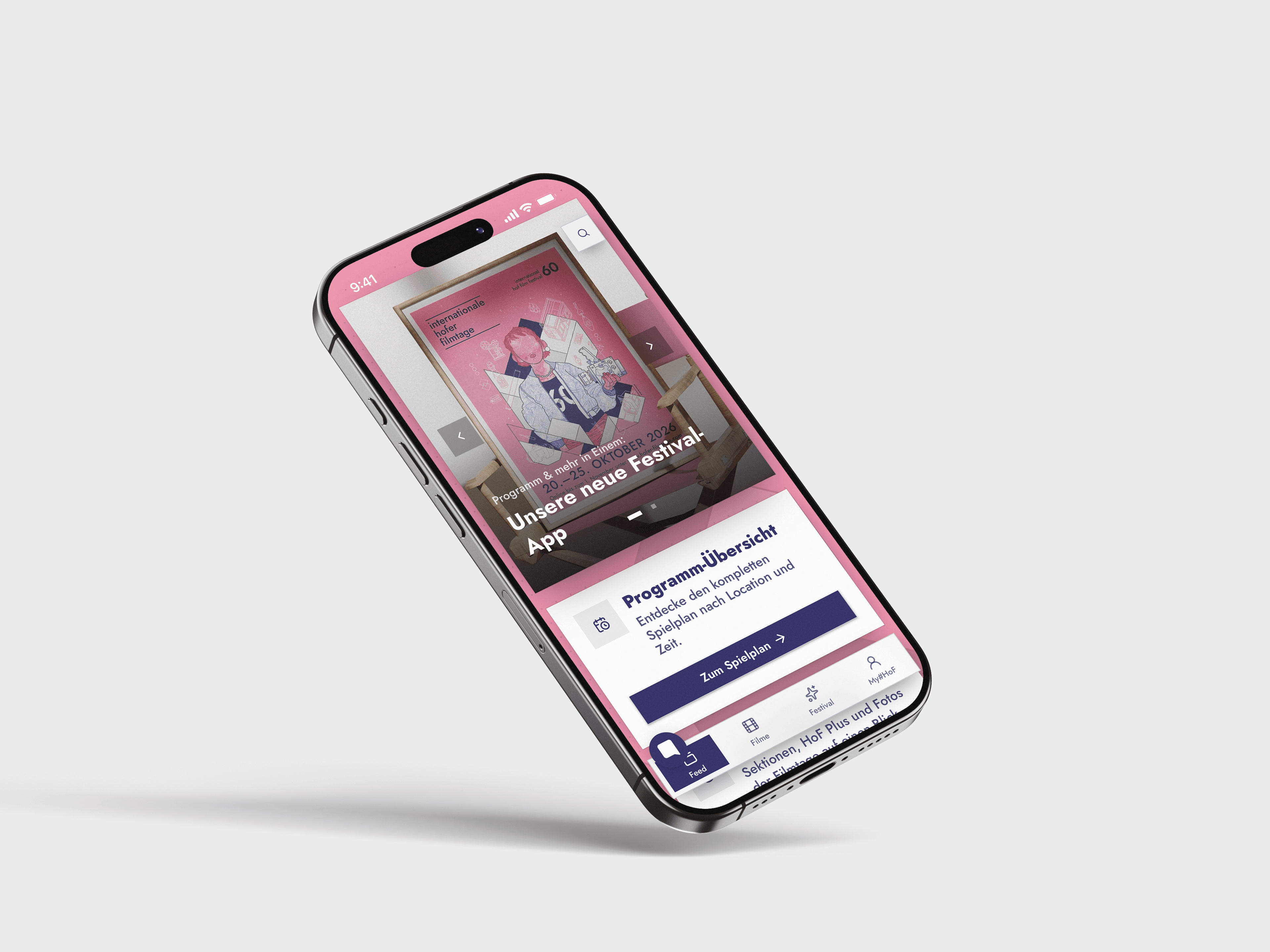 Website von Internationale Hofer Filmtage - Mobile Festival App